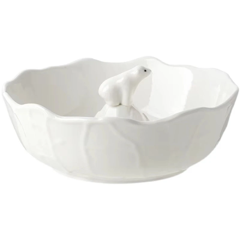 Керамическая тарелка с фруктами белого медведя ресторан дом гостиная рабочий