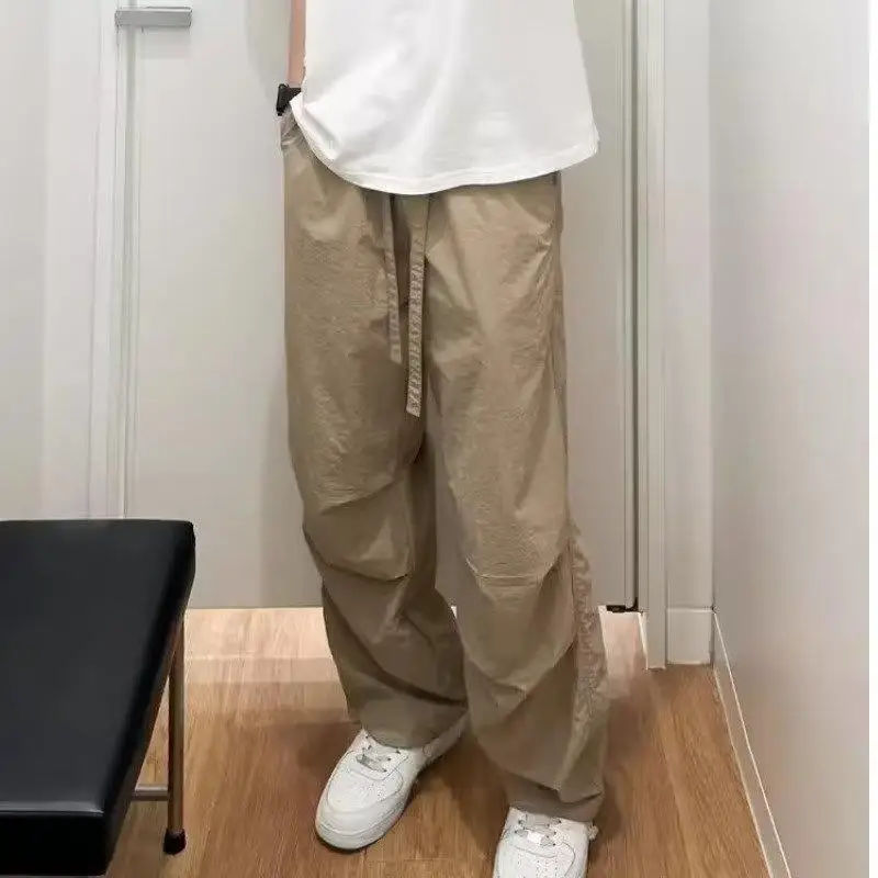 

Хип-хоп свободные широкие штаны мужские летние универсальные быстросохнущие брюки для улицы