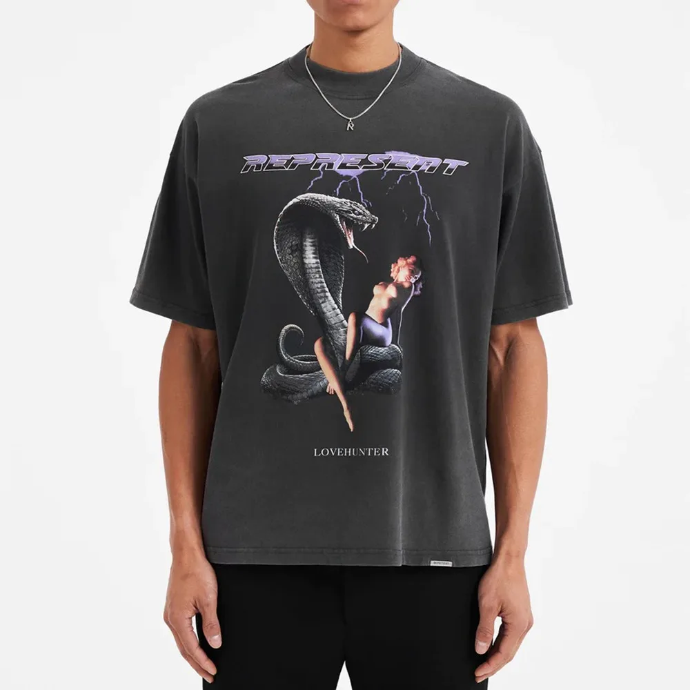 

Уличный стиль Cooo Coll, винтажная креативная пикантная свободная футболка для девушек с принтом, 100% хлопок, футболки большого размера для мужчин и женщин, топы