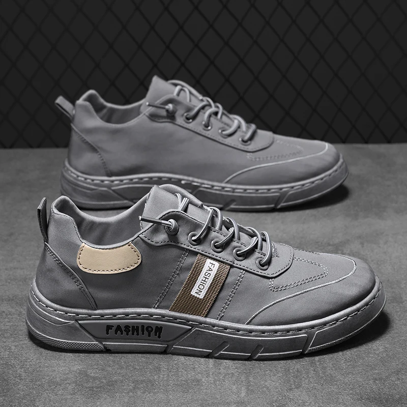 

2022 Autumn Canvas Shoe Daily Flat Men's Low-top Lace-up Sneakers Male Vulcanized Shoes Walking Footwear Comfortable Breathable