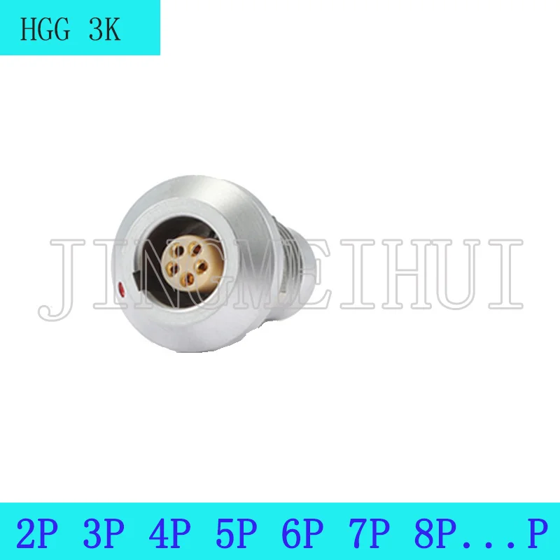 

HGG 3K 2 3 4 5 6 7 8 10 12 14 16 Pin Waterproof Aviation Fast Connector Vacuum Sealed Push-pull Self-locking Female Socket