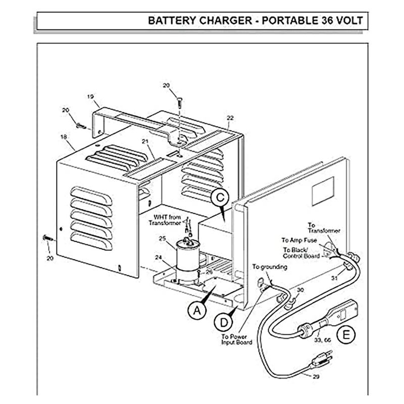 Автозапчасти Конденсатор зарядного устройства для гольф-кара EZGO 20MFD/370VAC Powerwise