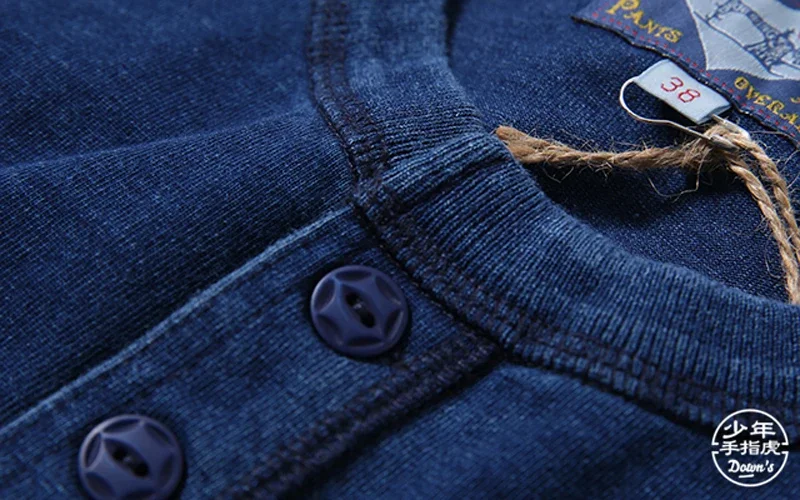 Футболка BOB DONG окрашенная в растениях индиго хенли винтажная модная футболка с