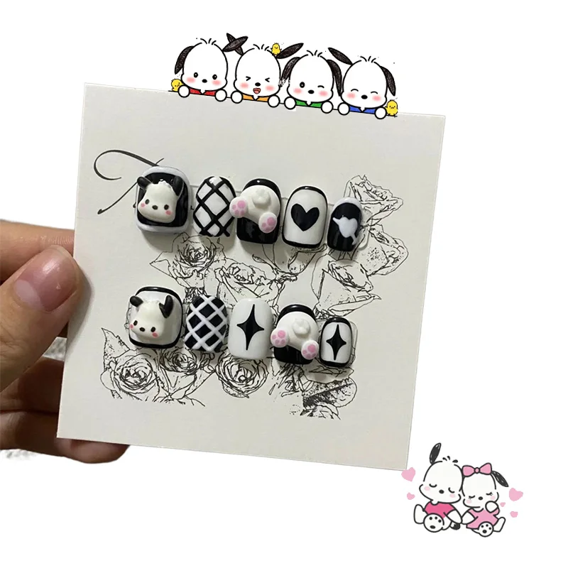 

Sanrioed Cartoon Pachacco Wearing Nails DIY Nail Patches Auxiliary Sticker Cute Girl Patch Manicure Decoration Accessories Tool