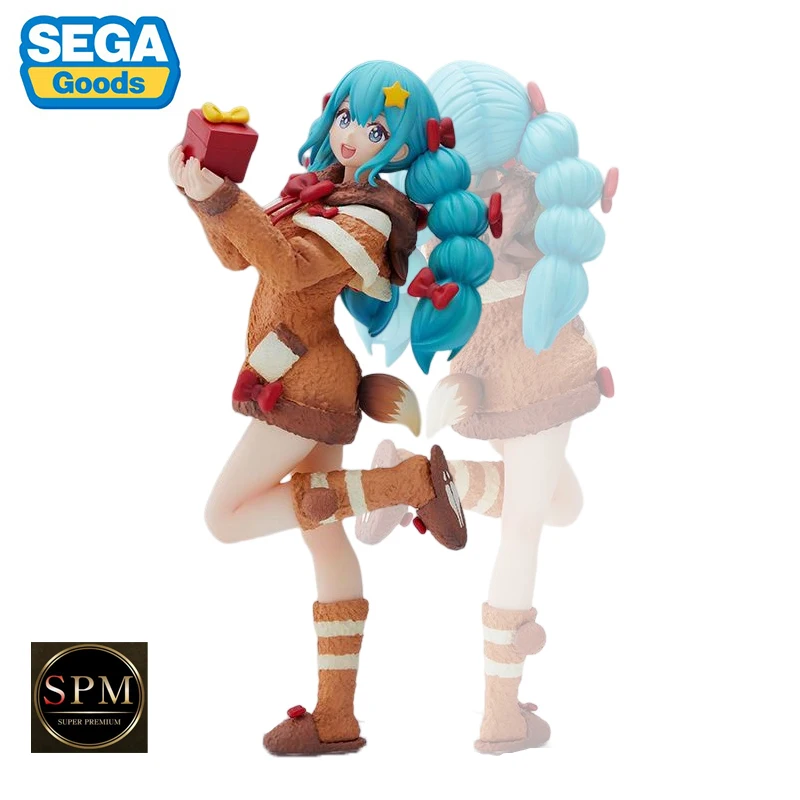 

Фигурки героев аниме SEGA SPM Hatsune Miku, Оригинальные фигурки из ПВХ для зимы 2022, 21 см, коллекционные модели с орнаментом, игрушки