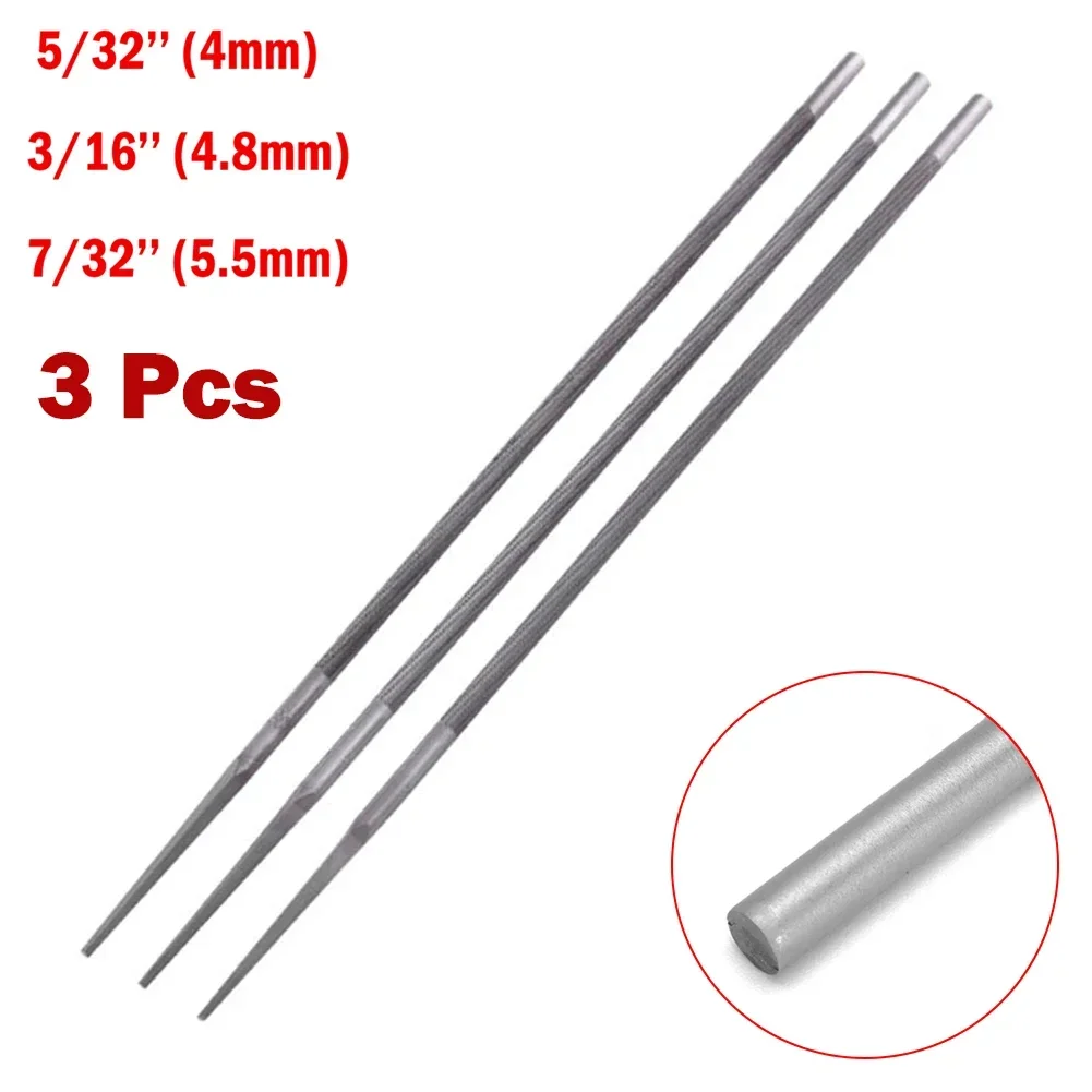 3 шт. круглые напильники для цепной пилы заточка цепей бензопилы 4 мм 8 5
