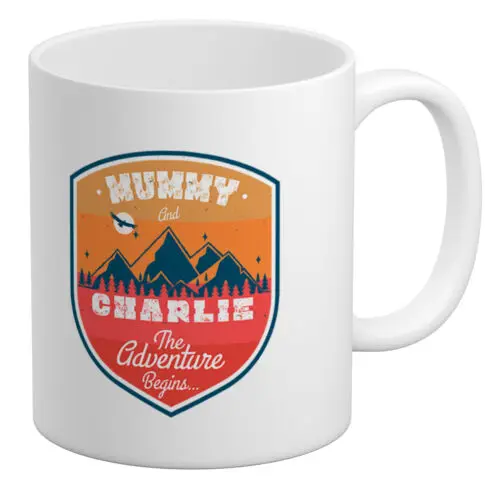 Персонализированная белая кружка с мамой и именем приключений 11 унций