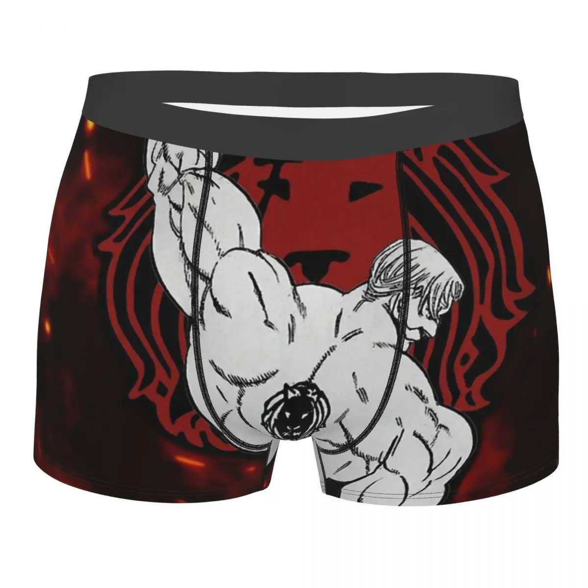 

Seven Deadly Sins Nanatsu No Taizai - Escanor Underpants Homme Panties Male Underwear Print Shorts Boxer Briefs