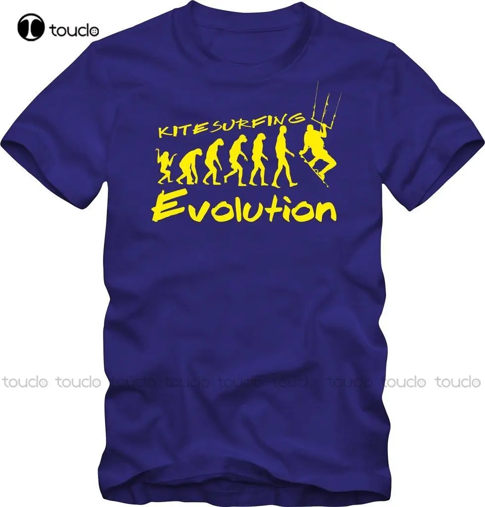 

New Newest Fashion Funshirt "Kitesurfen Evolution" O-Neck T Shirt Unisex S-5Xl Xs-5Xl Custom Gift Short Sleeve Funny Tee Shirts
