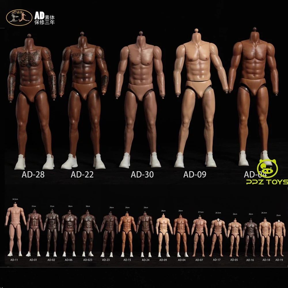 

Pre-sale AD 1/6 Strong Muscular Male Body 12-inch Joint Movable Figure For 1/6 Male Head Sculpt