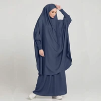 muslim fashion ramadan 2 piece prayer garment sets women hijab abaya jilbab maxi dress khimar burqa islamic clothing arab robe