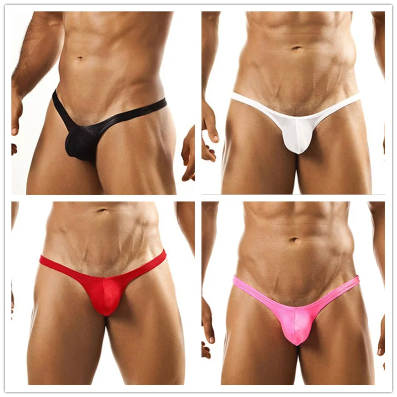

Summer New Seamless Thong Men Sexy G-string Underwear Solid Color Men's Seamless G-string Casual Gay Breathable Briefs