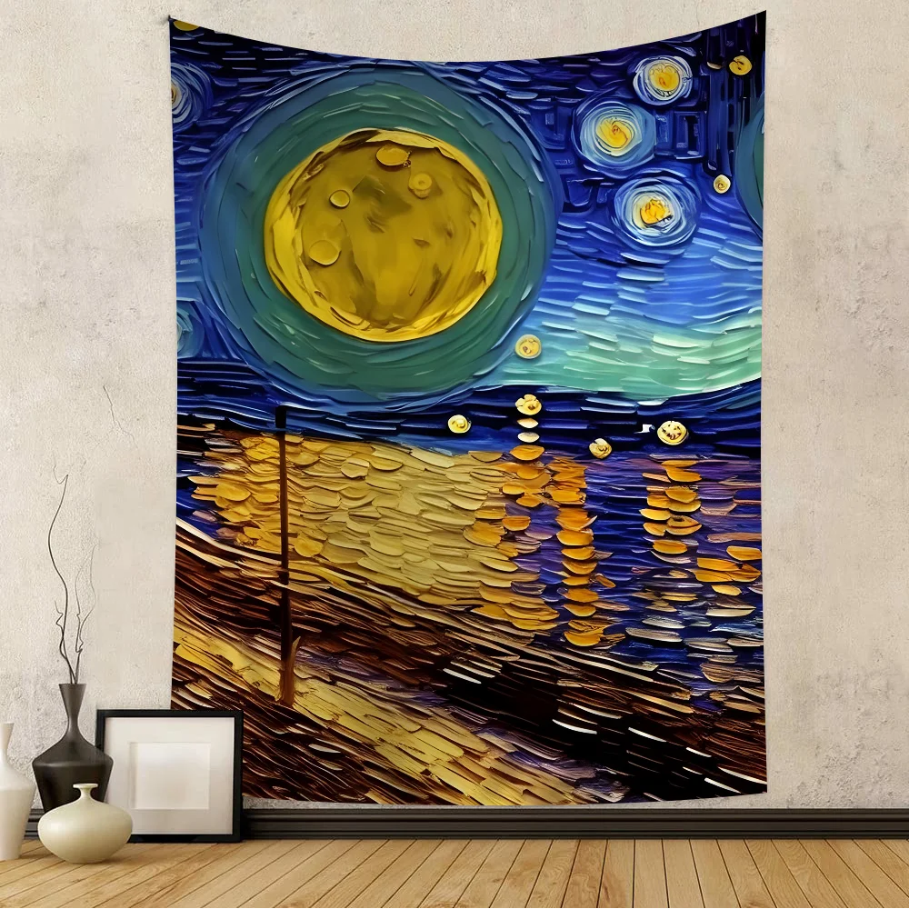 Гобелен из аниме Ван Гога подвесной Таро хиппи Фотофон настенные подвесные листы