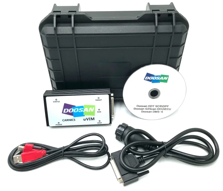 Диагностический инструмент для Doosan uVIM, диагностический сканер неисправности двигателя, сканер обнаружения OBD интерфейса DDT CARNICS SCR DPF DCU ECU + G2
