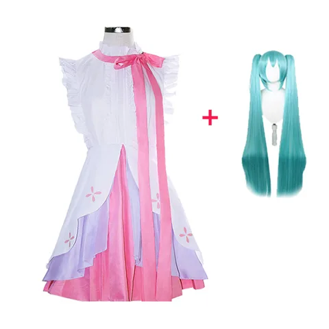 Miku Косплей Рапунцель Страна Чудес миди платье наряды для начинающих будущее без рукавов платье принцессы для девочек на день рождения вечерние подарок