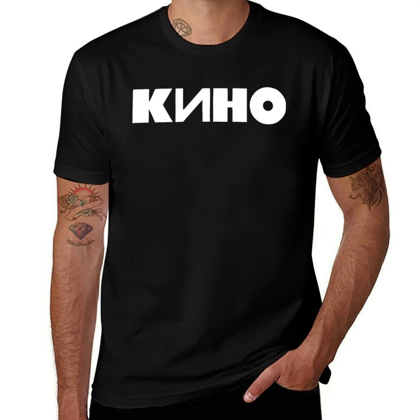 Фото Футболка Kino Band Merchandise, простая футболка для работы №1