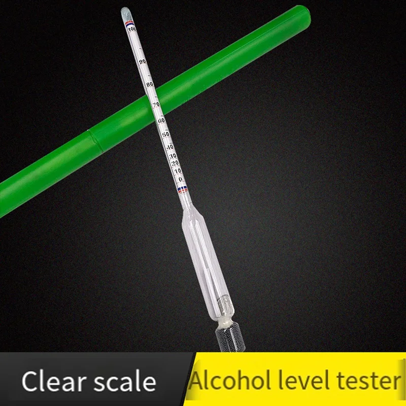 Accurate Alcoholmeter Concentration Meter Wine Measuring Tool Set Vodka Whiskey Hydrometer In Wooden Box