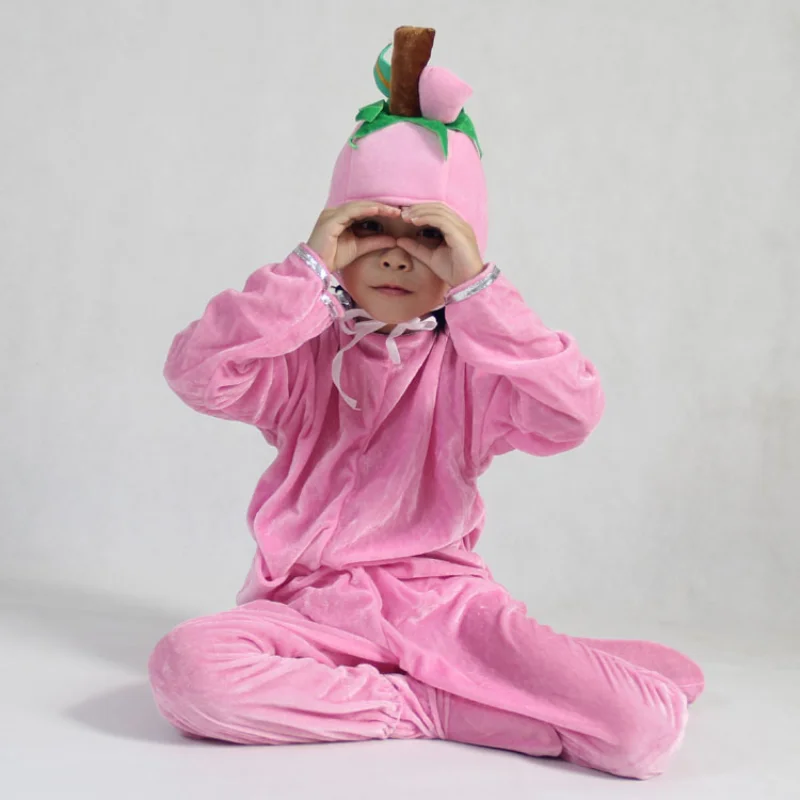 Мальчик девочка детские фрукты овощи костюм для Хэллоуина платье искусственная