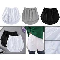 new women girls mini cotton skirt shirt extenders adjustable fake top lower sweep fake hem detachable waist underskirt bottom