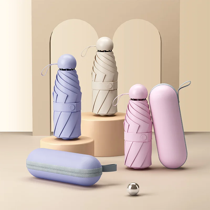 

Mini Capsule Umbrella Light Sunny Rainy Umbrella Women Anti-UV Sunshade Umbrella Pocket Sunscreen Umbrella Portable Paraguas