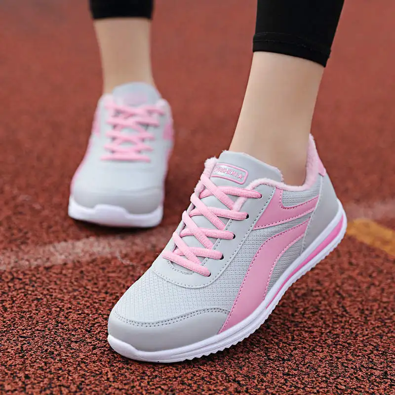 

Women Sports Shoes Thick Soles Black Sneakers Casual Sapatenis Women's Winter Sport Shoes Hi Top Running Shoes For Women Tennis