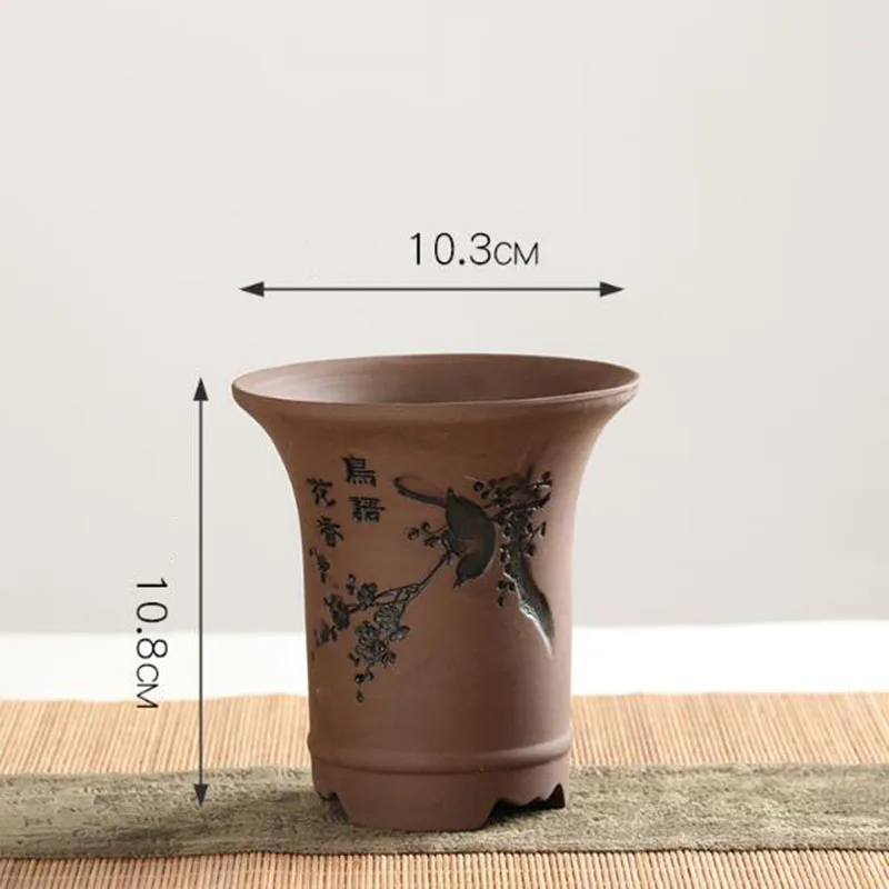 

Керамический горшок для цветов коричневый