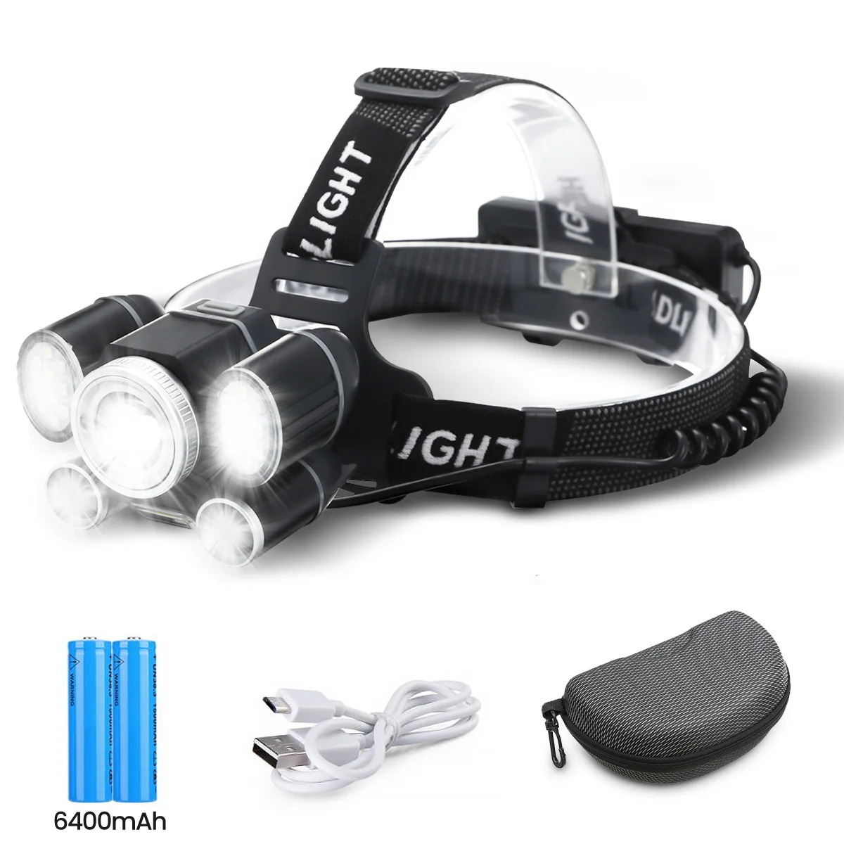 

Powerful 24 LED Headlamp USB Rechargeable Waterproof Headlight Super Bright Outdoor Fishing Camping Head Light