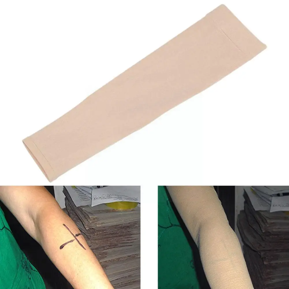 

2Pcs Tattoo Cover Up Compression Sleeves Bands Forearm Protection Support Tattoo Color Skin Concealer UV Oversleeve Afterca Q6F2