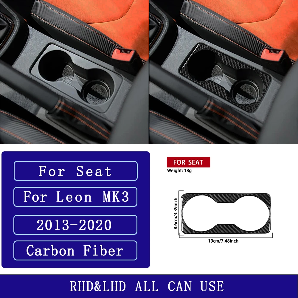 

Для Seat Leon MK3 2013-2020 углеродное волокно центральная навигация радио AC CD переключение передач дверная панель автомобильные аксессуары декоративные наклейки
