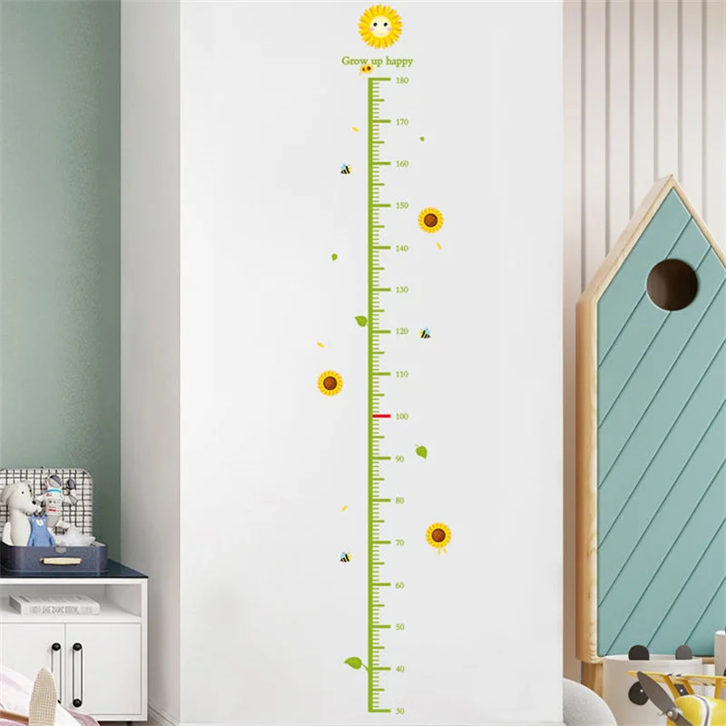 Линейка для измерения роста ребенка настенные Стикеры Детская Таблица запись