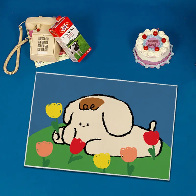 

Cartoon Home Door Mat New Silk Circle Cute Entry Anti-slip Porch Door Rub Dirt-resistant Door.