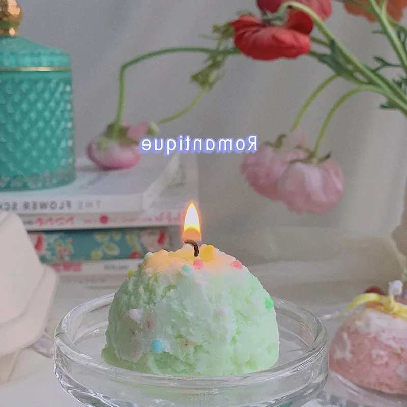 Мороженое торт ароматные свечи соевый воск романтичный праздничный подарок для