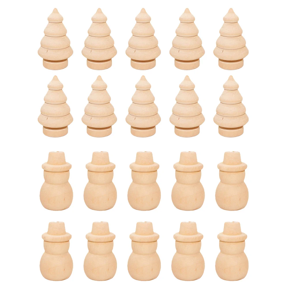 

Christmas Unfinished Wooden Pegsnowman Treewood Diy Ornament Blank Figurines Craft Supplies
