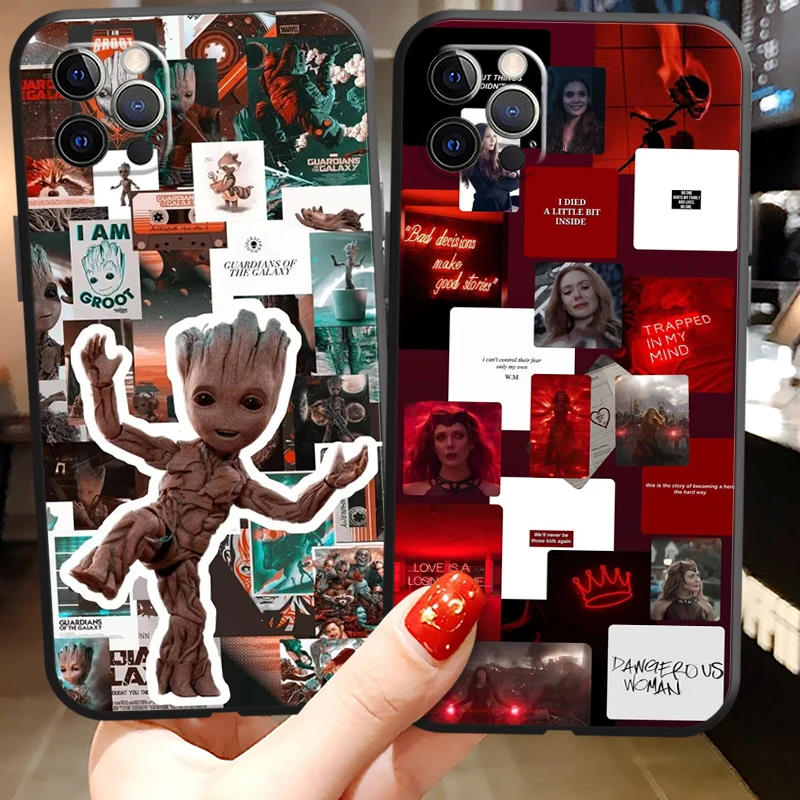 

Marvel Iron Man Spiderman Phone Cases For iPhone 11 12 Pro MAX 6S 7 8 Plus XS MAX 12 13 Mini X XR SE 2020 Soft TPU Carcasa