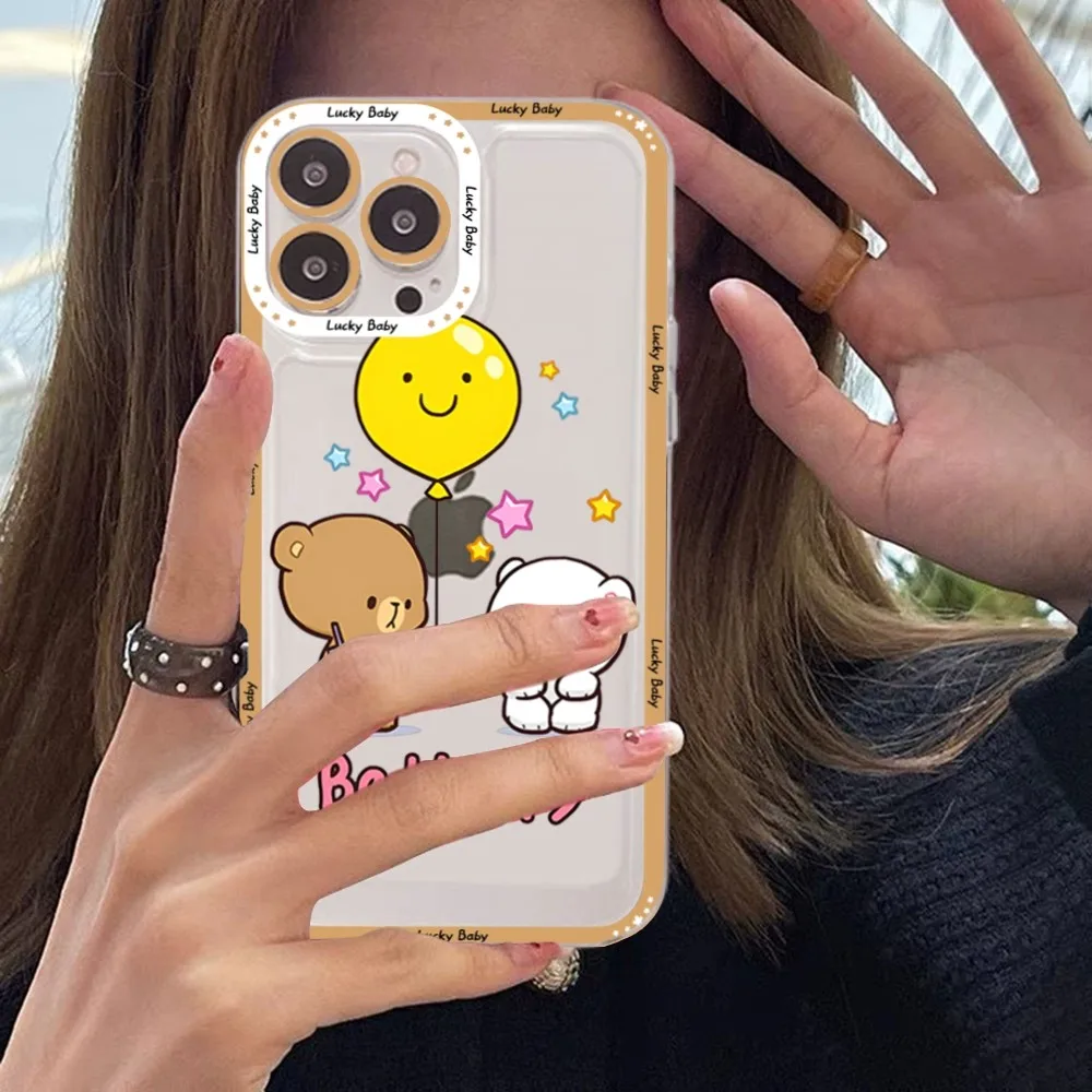 Коврик для мыши с милым мультяшным медведем M-Milk iPhone 15 13 14 Pro Max XS XR 12 11 мини-мягкая