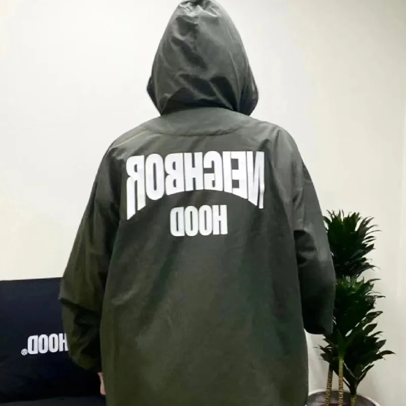 

NEIGHBORHOOD ANORAK JACKET Japanese Retro Waterproof Half-zip Pullover Punching Jacket For Men