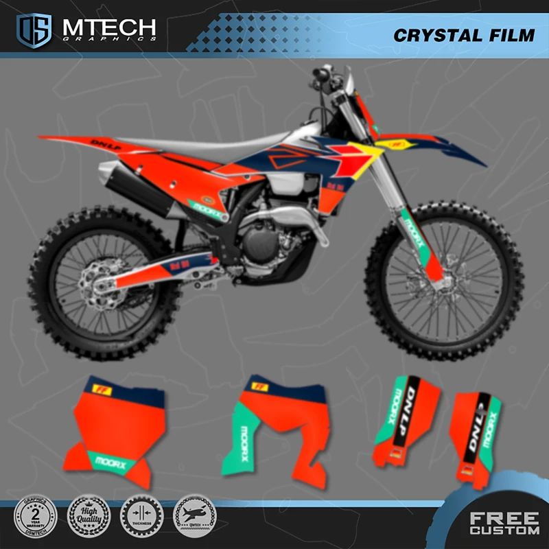 Фото DSMTECH Custom Team мотоциклетные графические наклейки, наборы наклеек для KTM EXC EXC-F XCW 2024 2025 2026 SX SXF 2023 2024 2025 007 №1