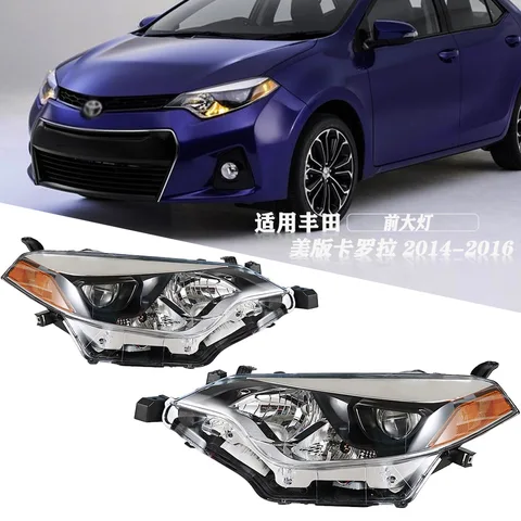 Передний бампер, Головной фонарь, лампа для вождения, сигнал поворота, лампа для Toyota Corolla 2014, 2015, 2016, версия для США