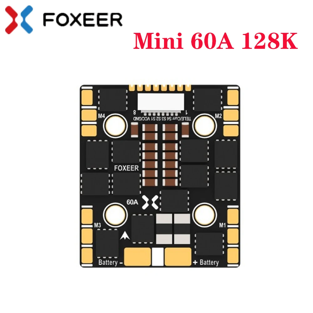 

FOXEER Reaper F4 Mini 60A 128K BLHELI32 4 в 1 бесщеточный ESC 20x20 мм 3-8S для дрона с дистанционным управлением FPV, Контроллер полета для фристайла, комплектующие