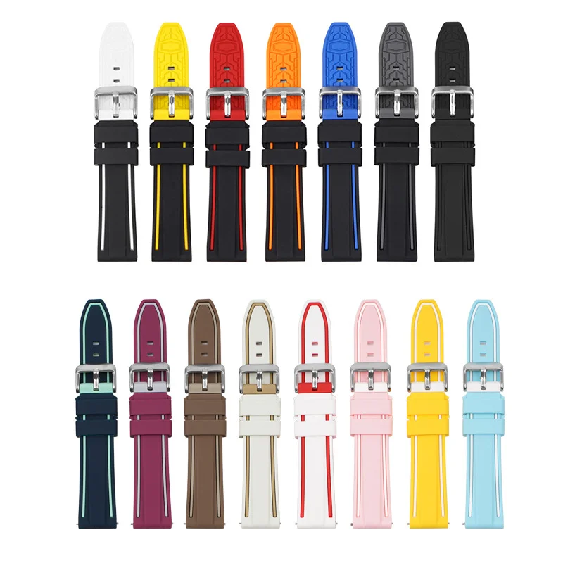 Спортивный Силиконовый Ремешок Для Часов Omega X Swatch Быстросъемный Двухцветный