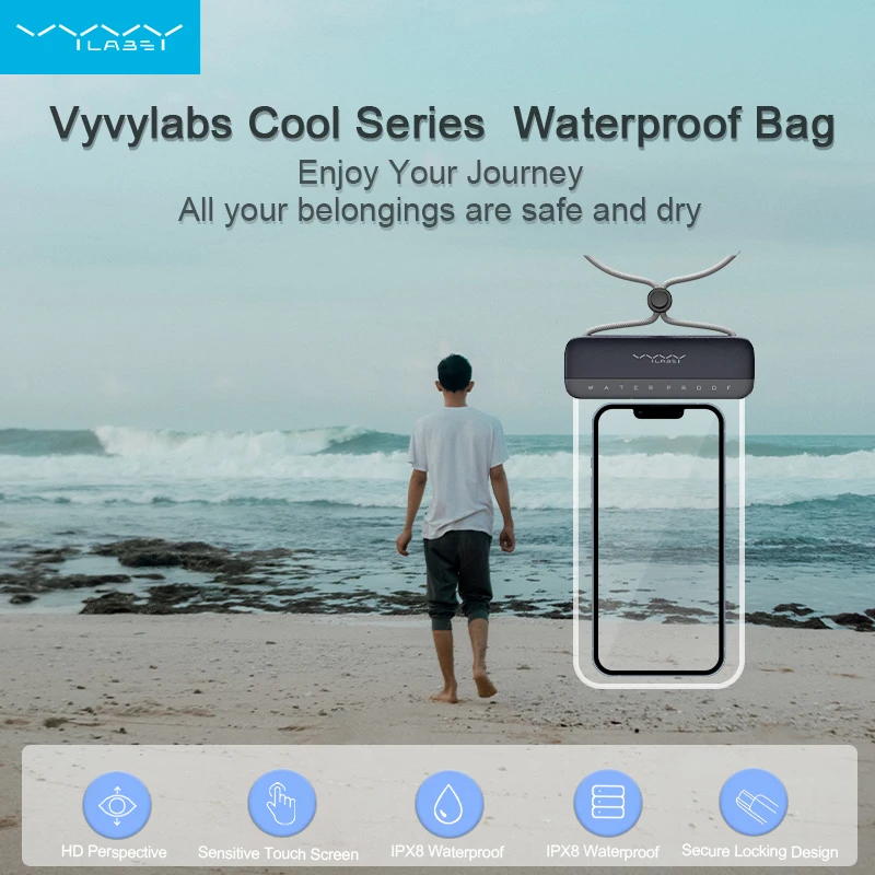 

VyVylabs Waterproof Phone Case Under 7.2 inches For iPhone 12 Pro Max Swim Case IPX8 Universal Cover For Huawei Xiaomi Samsung