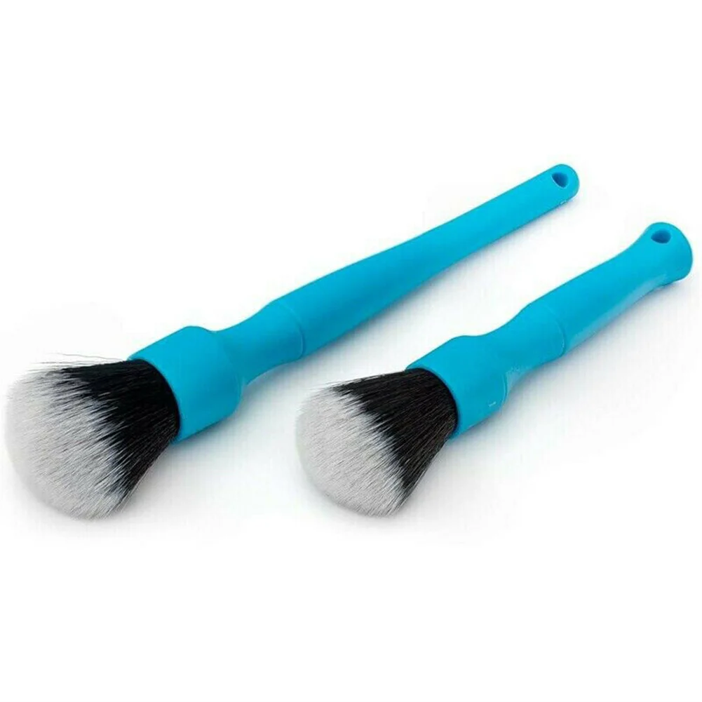 

Car Cleaning Brush Blue Detail Factory Set Interior & Exterior Mizes Fatigue Non-Slip Soft Detailing Brush 2PCS High Quality
