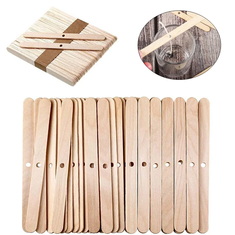 

100pcs Wooden Wax Core Holder Soy Wax For Candles Aromatherapy Candle Making Tool Candle Making Supplies Wick Centering Device