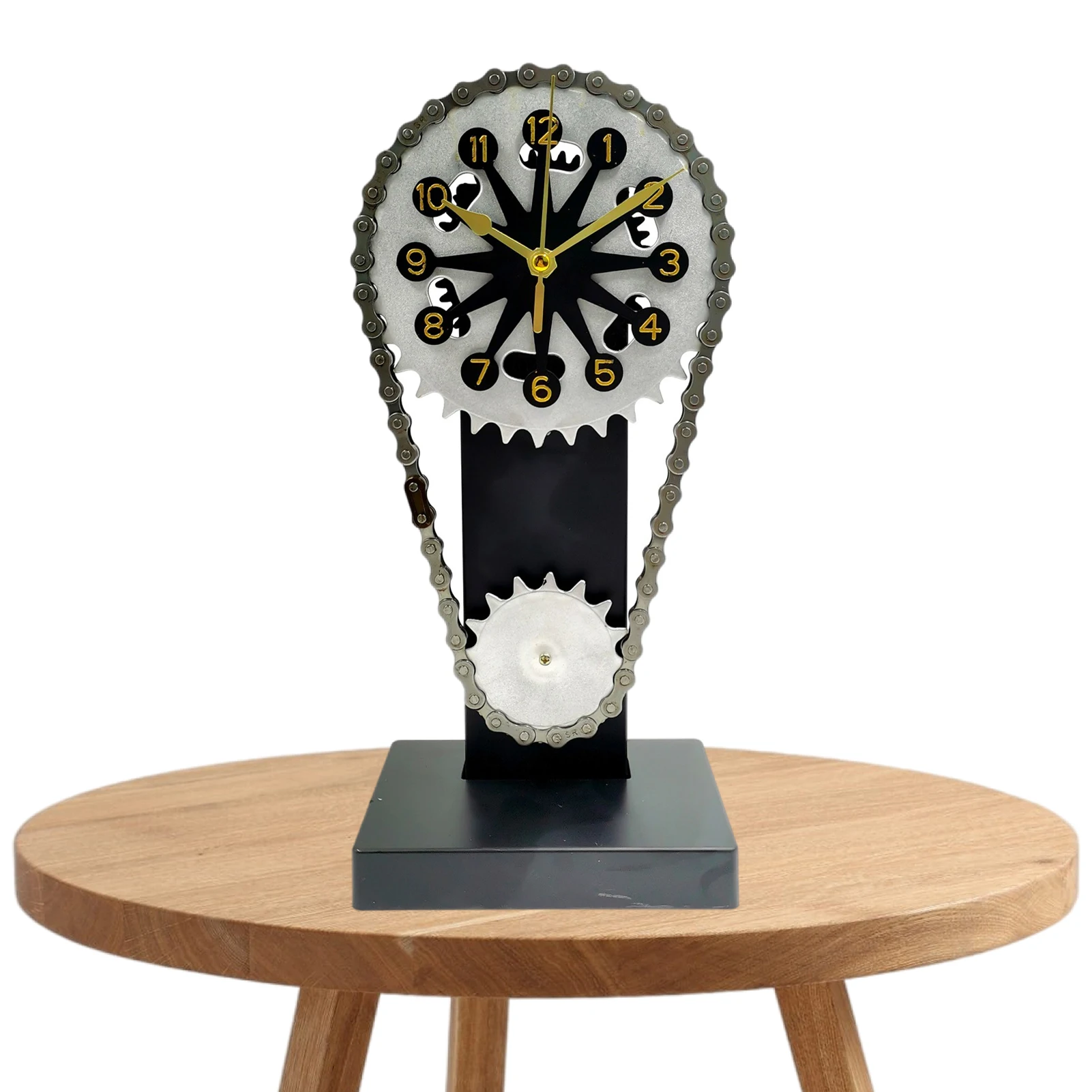 

Rotating Gear Clock Novelty Timing Chain Clock Art Craft Fathers Day Gift Retro Home Decor For Grandpa Father Husband Boyfriend