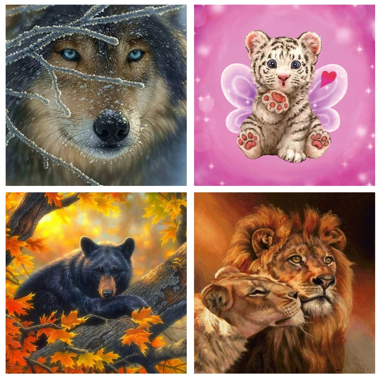 

5D Diamond Painting Bear Full Square Round Diamond Art for Adults and Kids Embroidery Diamond Mosaic Home Decor