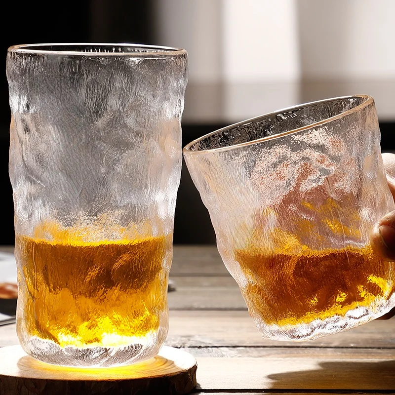 

glass Glacier Japanese whiskey glass foreign wine glass water glass ins wind hammer pattern tea cup beer glass collection