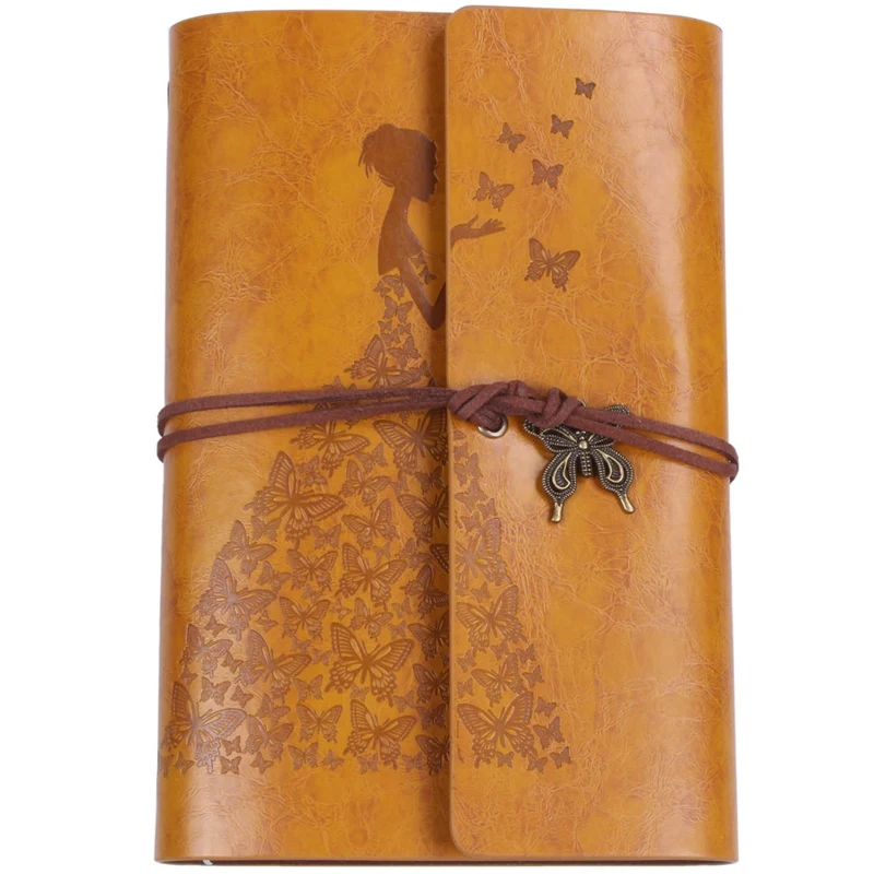 

Refillable Notebook Journals,A6 Leather Bound Travel Diary Art Drawing Sketchbook Journals To Write In For Women/Valentine's Day