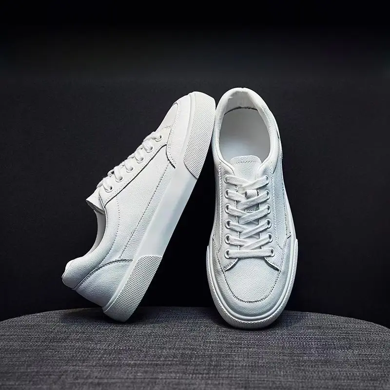 

PU Leather Spring Sports Shoes for Men White Sneakers Mens Running Sneakers Mens Casual Shoes Sport Vulcanizer Loafersy GMB-3007