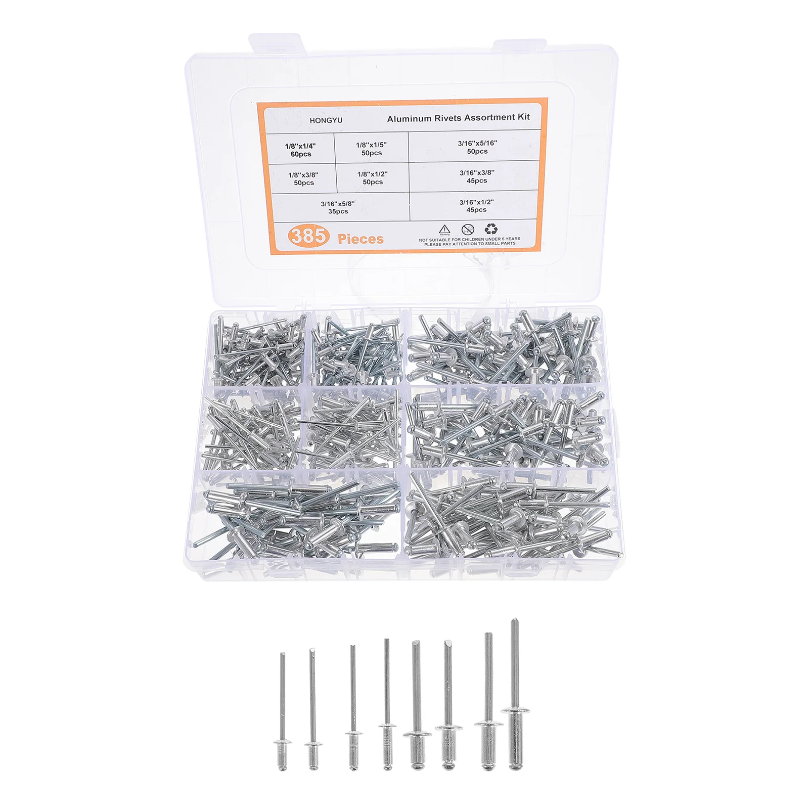 

Rivets Rivetaluminum Blind Assortment Flangegrip Head Mounting Fasteners Large Blinds Nails Kit 4 0 Kits Plugging Open End Dome