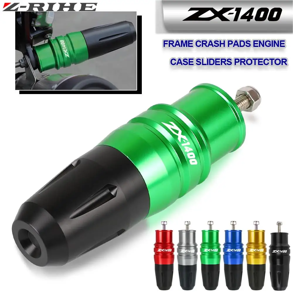 

ZX-1400 Frame Crash Pads Engine Case Sliders Protector For KAWASAKI ZX1400 2006-2016 Motorcycle Aluminum Falling Protection Pad